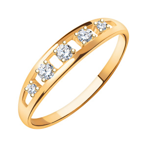 Кольцо из золота 585 пробы с фианитом ATOLL 10704