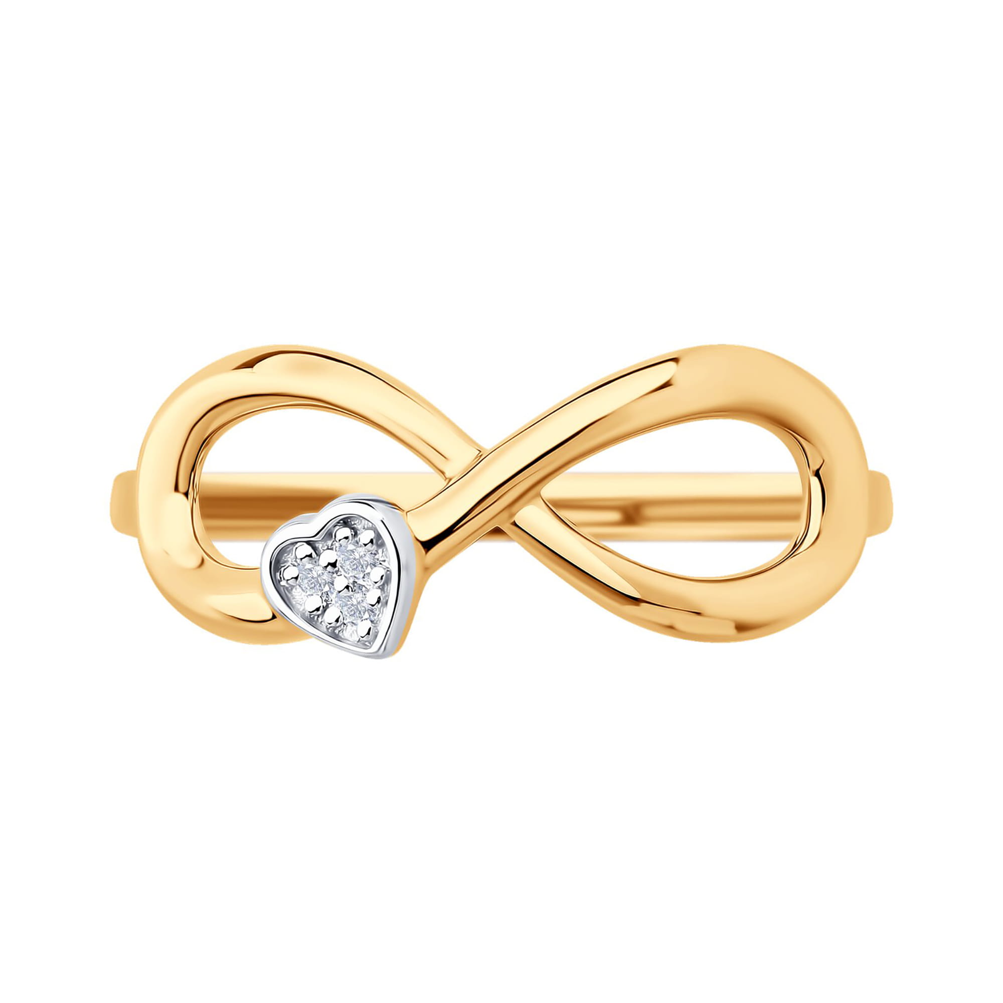 Кольцо из золота 585 пробы с фианитом SOKOLOV 51-110-02865-1 Золото 585 пр.