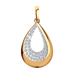 Кулон из золота 585 пробы с фианитом SOKOLOV 036451