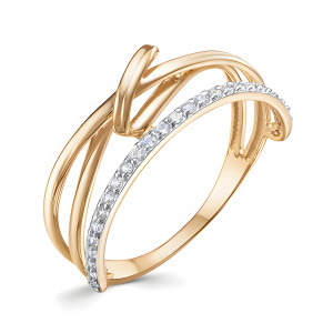 Кольцо из золота 585 пробы с фианитом DEL'TA 1105672