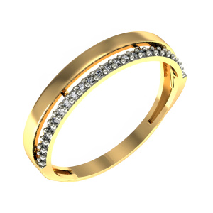 Кольцо из золота 585 пробы с фианитом SANIS 01-117422