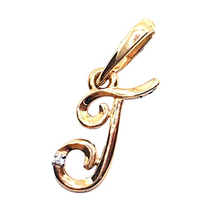 Кулон из золота 585 пробы с фианитом DINASTIA 101428-1102