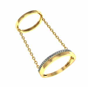 Кольцо из золота 585 пробы с фианитом SANIS 01-117287