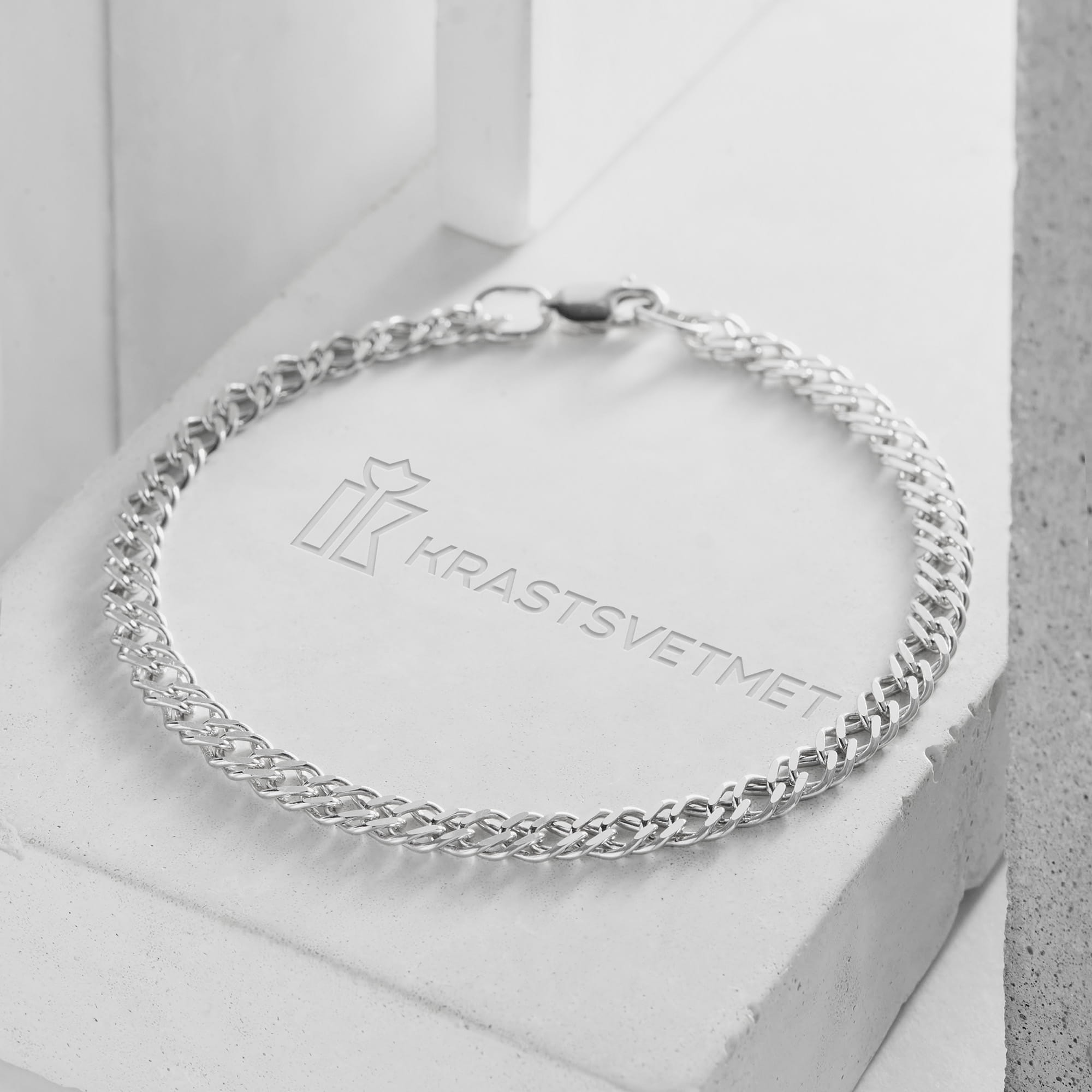 Браслет из серебра 925 пробы KRASTSVETMET НБ 22-076Ю-3 d.0.70 Серебро 925 пр.