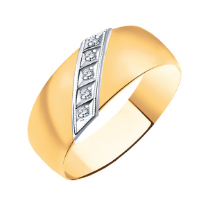 Кольцо из золота 585 пробы с фианитом ATOLL 10356