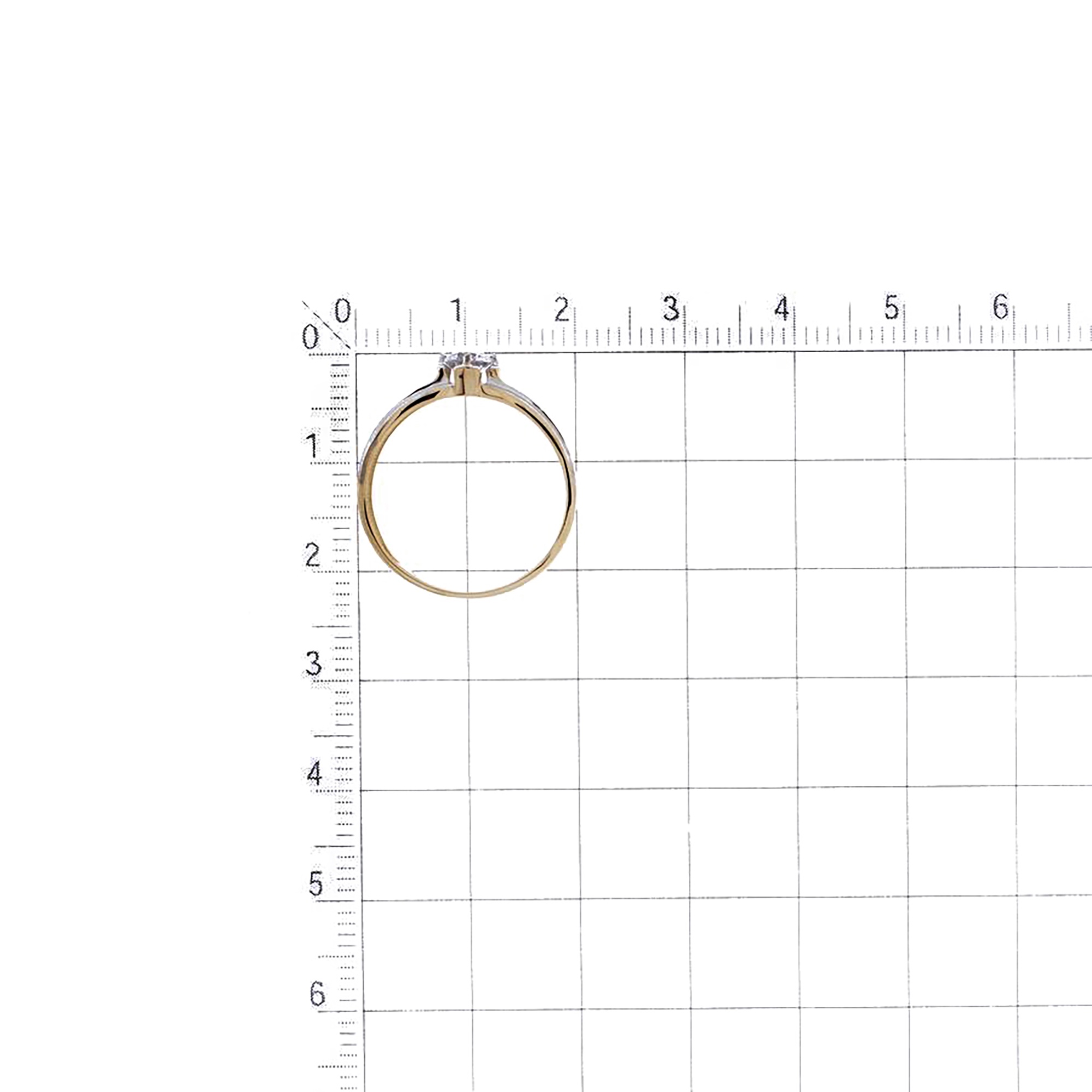 Кольцо из золота 585 пробы с фианитом KARATOV Т14201А469