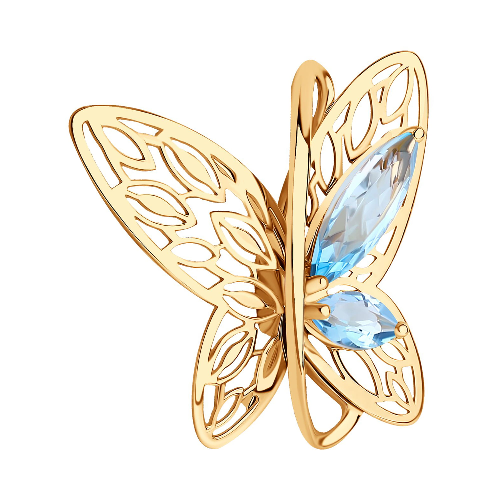 Кулон из золота 585 пробы с топазом SOKOLOV 732342 Золото 585 пр.