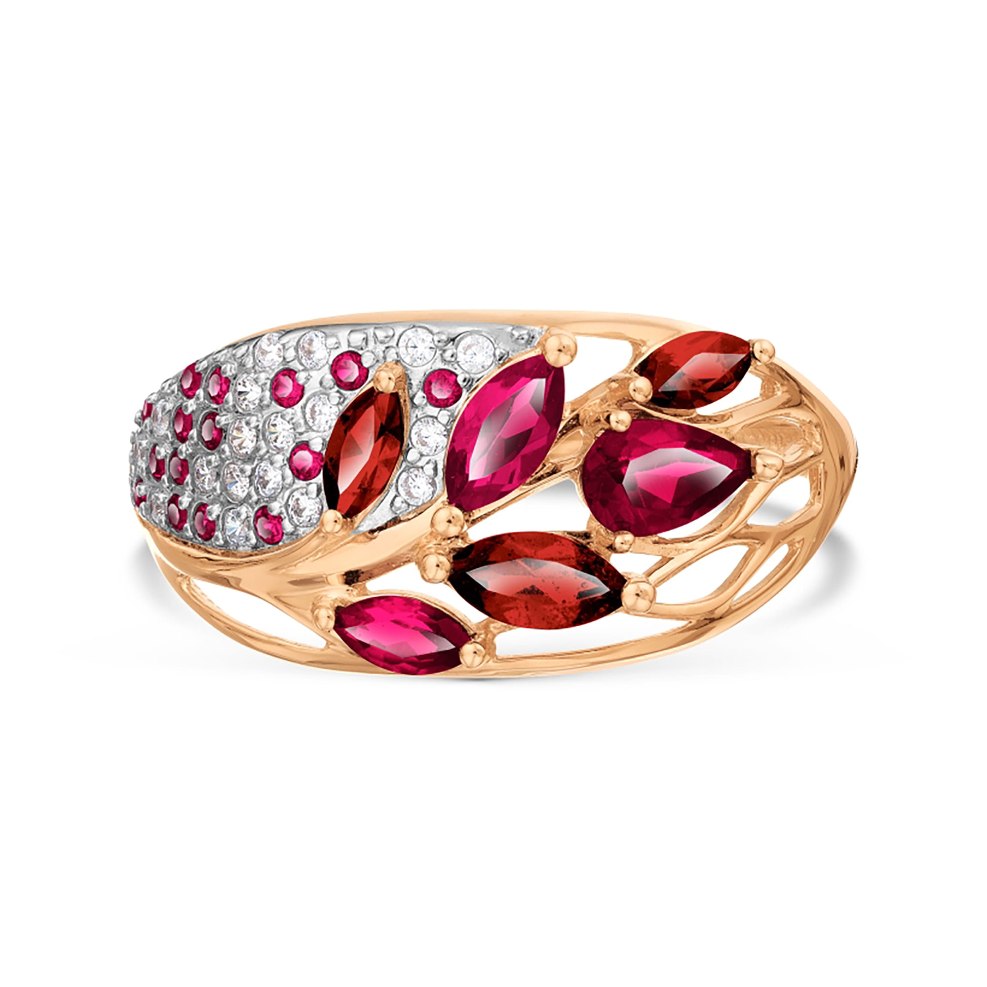 Кольцо из золота 585 пробы KARATOV Т14701А342-01 