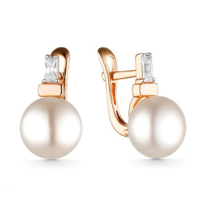 Серьги из золота 585 пробы с жемчугом GRANAT 21803230