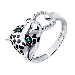 Кольцо из серебра 925 пробы с эмалью SOKOLOV 94013818