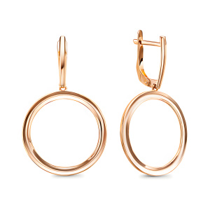 Серьги из золота 585 пробы с фианитом DEL'TA 2206365