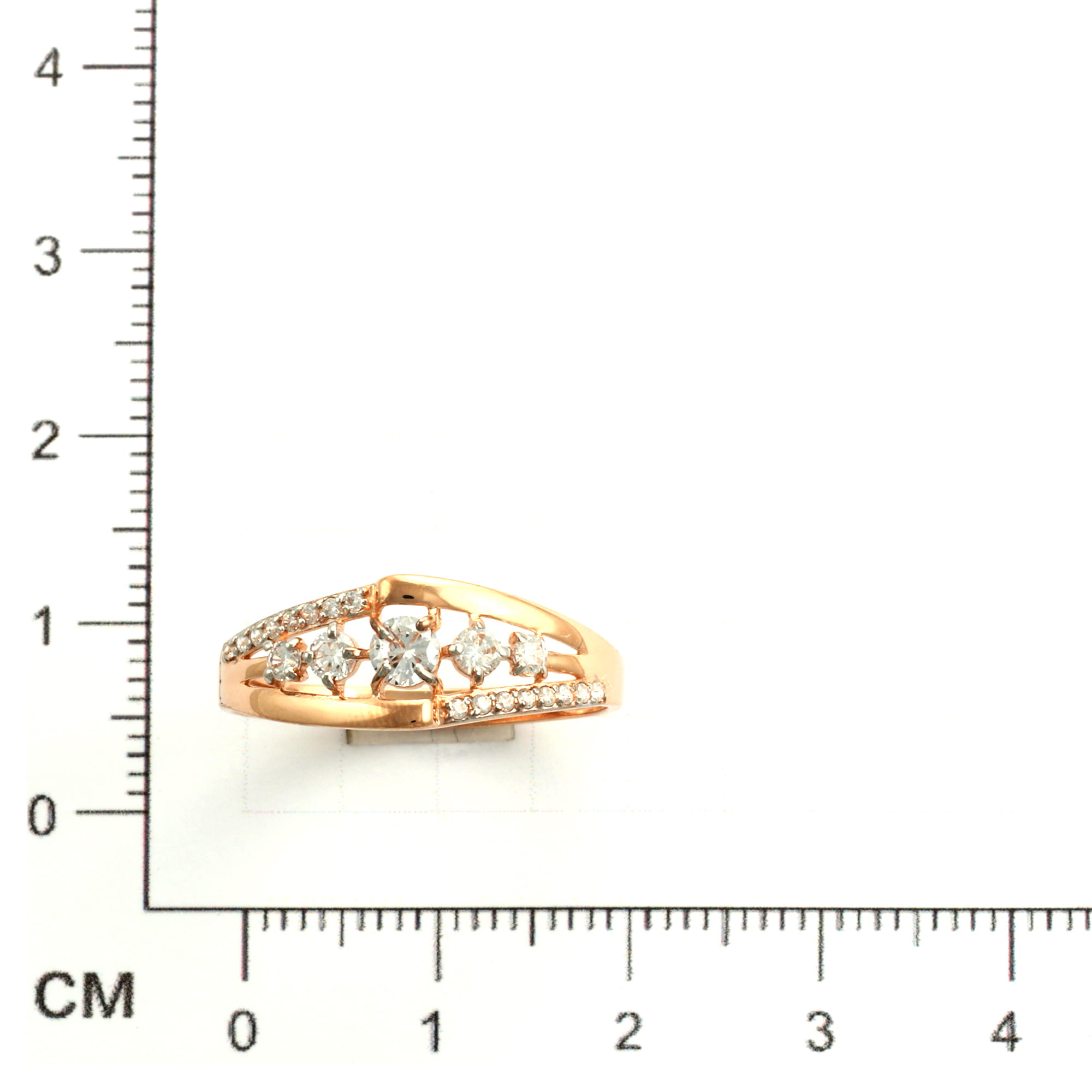 Кольцо из золота 585 пробы с фианитом ГОЛДЕН ГЛОБ КольцоКЛ-35/20,0/бцФ/з585 Золото 585 пр.