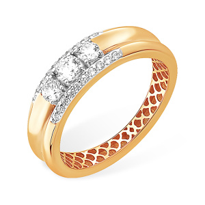 Кольцо из золота 585 пробы с фианитом EFREMOV К13212840