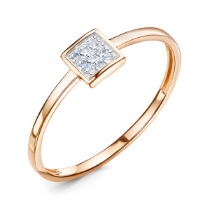 Кольцо из золота 585 пробы с фианитом DEL'TA 1105273