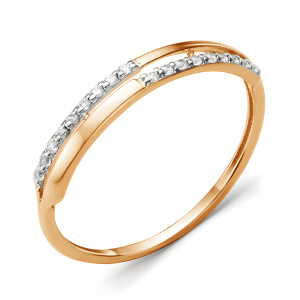 Кольцо из золота 585 пробы с фианитом DINASTIA 000561-1102