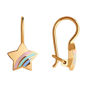 Серьги из золота 585 пробы с эмалью SOKOLOV 029423