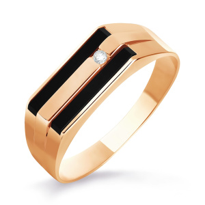 Печатка из золота 585 пробы с ониксом KARATOV Т102046019