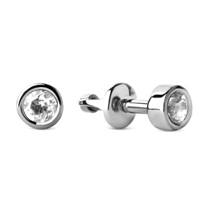 Серьги из золота 585 пробы с фианитом DINASTIA 019402-3101