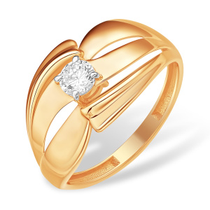 Кольцо из золота 585 пробы с фианитом EFREMOV К13220922