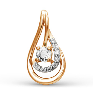 Кулон из золота 585 пробы с фианитом DINASTIA 001293-1102