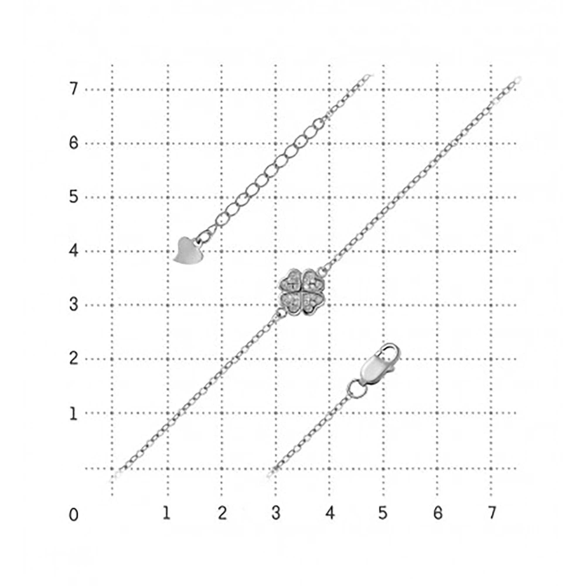 Браслет из серебра 925 пробы с фианитом JUVEDEL ПР-1961 Серебро 925 пр.