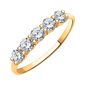 Кольцо из золота 585 пробы с фианитом ATOLL 10728