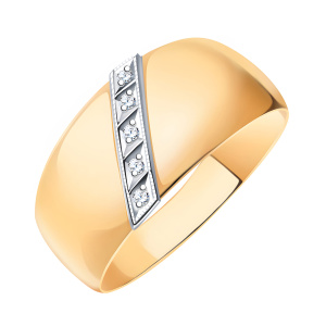 Кольцо из золота 585 пробы с фианитом ATOLL 10357