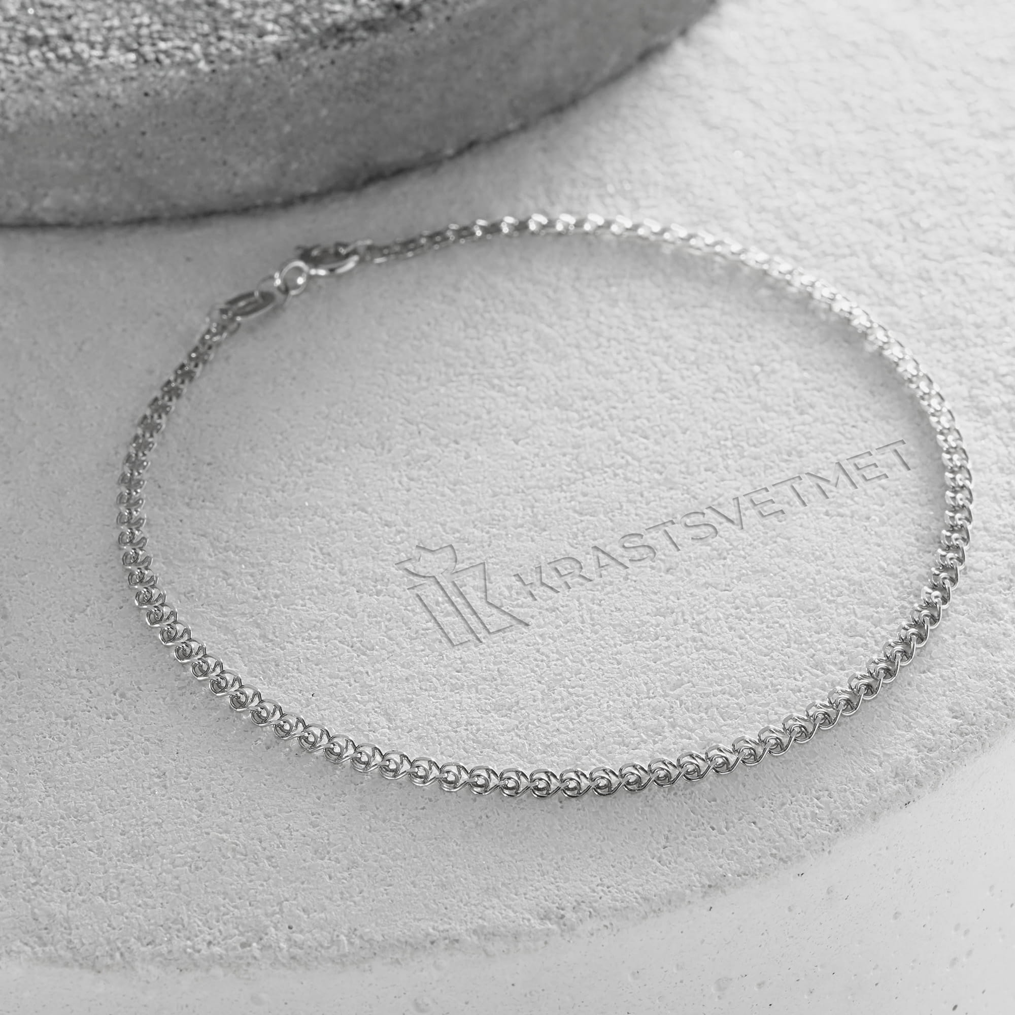 Браслет из серебра 925 пробы KRASTSVETMET НБ 22-087Ю-3 d.0.35 Серебро 925 пр.