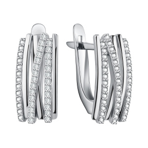 Серьги из серебра 925 пробы с фианитом TALANT 10-72-0001-28817