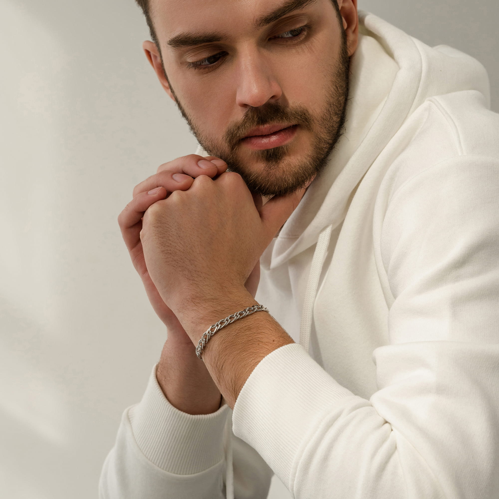 Браслет из серебра 925 пробы KRASTSVETMET НБ 22-076Ю-3 d.1.20 Серебро 925 пр.