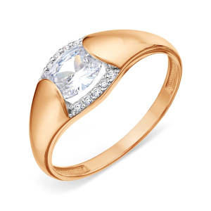 Кольцо из золота 585 пробы с фианитом KARATOV Т14201А200