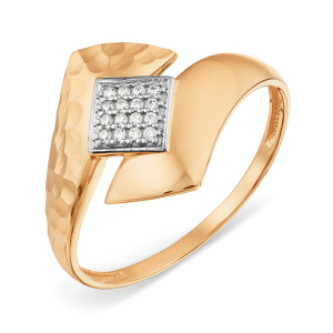 Кольцо из золота 585 пробы с фианитом KARATOV Т147618962