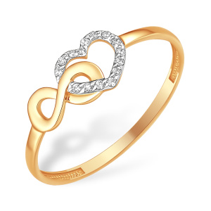 Кольцо из золота 585 пробы с фианитом EFREMOV К13220115