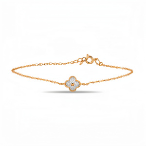 Браслет из золота 585 пробы с фианитом SANIS 01-714929