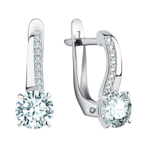Серьги из серебра 925 пробы с фианитом TALANT 10-72-0001-29334