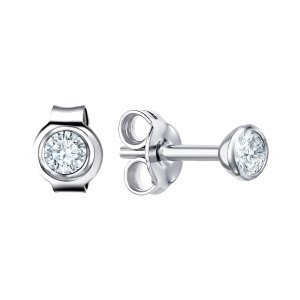 Серьги из серебра 925 пробы с фианитом TALANT 12-72-0001-27058