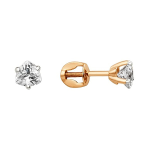 Серьги из золота 585 пробы с топазом DINASTIA 009052-1330