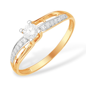 Кольцо из золота 585 пробы с фианитом EFREMOV К13218184