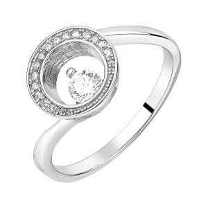 Кольцо из серебра 925 пробы с фианитом JUVEDEL КЛ-11819М