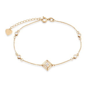 Браслет из золота 585 пробы с кристаллом KARATOV Т10710946