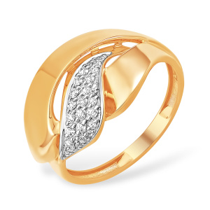 Кольцо из золота 585 пробы с фианитом EFREMOV К13219220