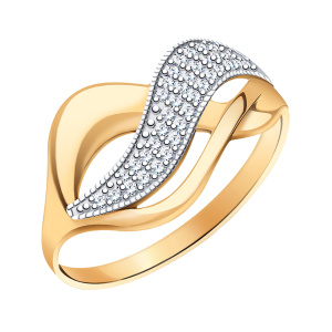 Кольцо из золота 585 пробы с фианитом ATOLL 10629