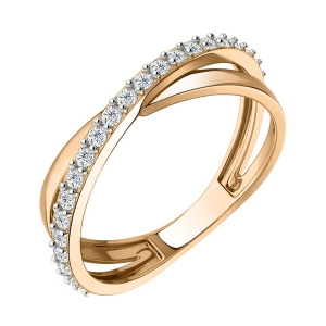 Кольцо из золота 585 пробы с фианитом SANIS 01-119019