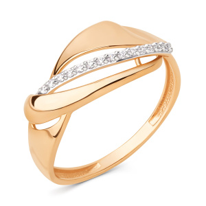 Кольцо из золота 585 пробы с фианитом DINASTIA 024681-1102