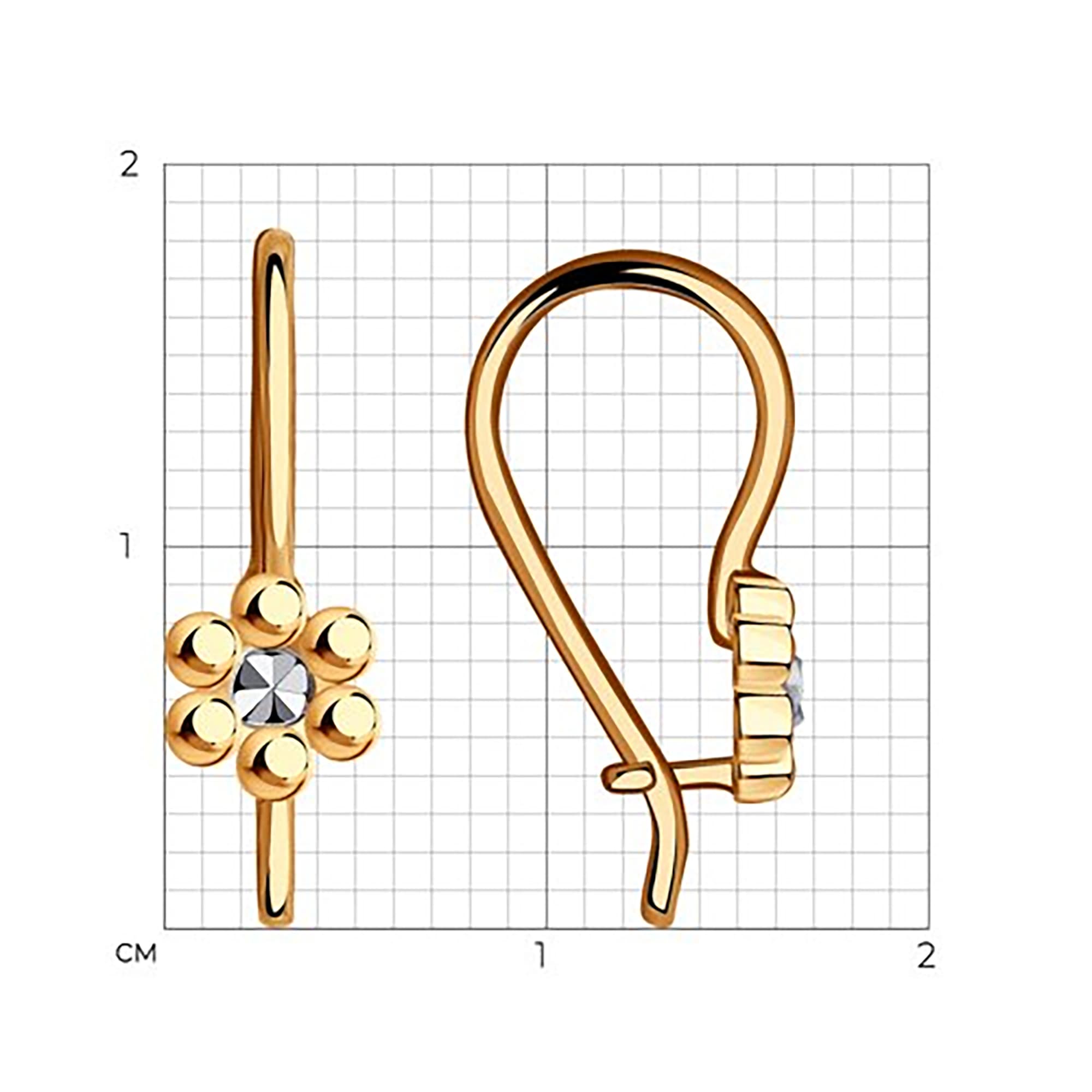 Серьги из золота 585 пробы SOKOLOV 51-120-00499-1 