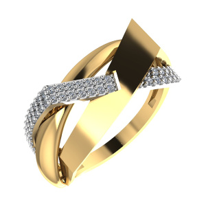 Кольцо из золота 585 пробы с фианитом SANIS 01-119129