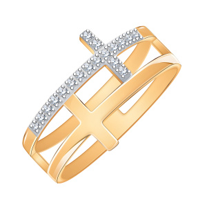 Кольцо из золота 585 пробы с фианитом ATOLL 10828