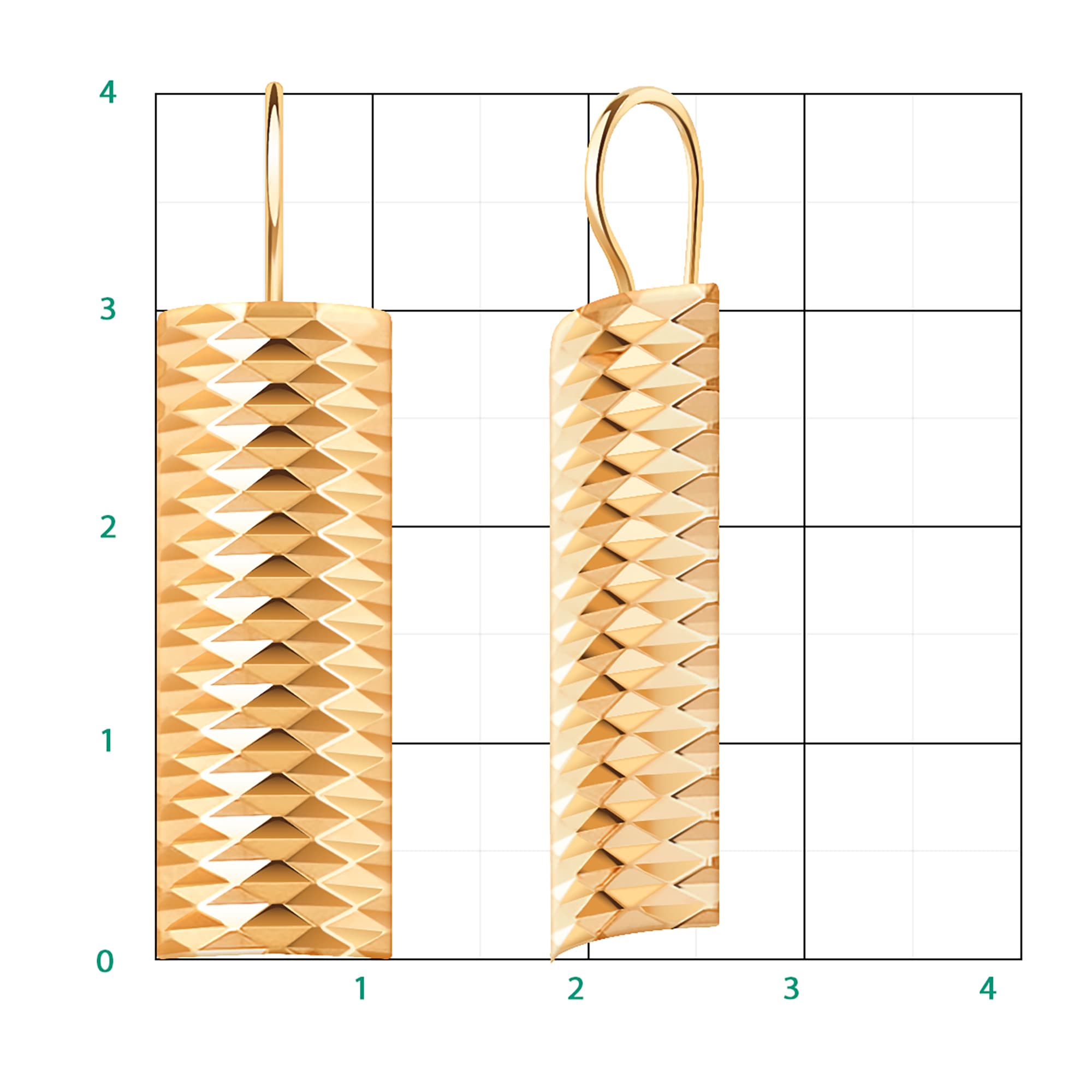 Серьги из золота 585 пробы ATOLL 20398а-8 Золото 585 пр.
