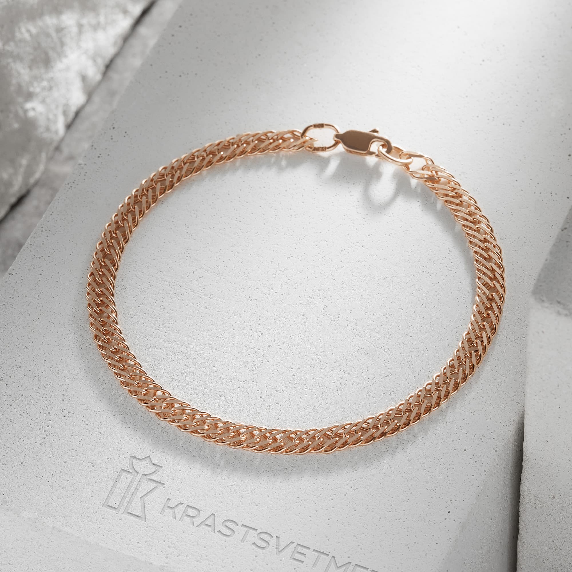 Браслет из золота 585 пробы KRASTSVETMET НБ 12-203ПГ d.0.60 Золото 585 пр.