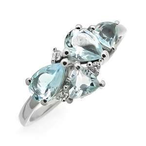 Кольцо из серебра 925 пробы с топазом EVORA 635124